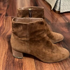 Michael Kors brown suede booties.